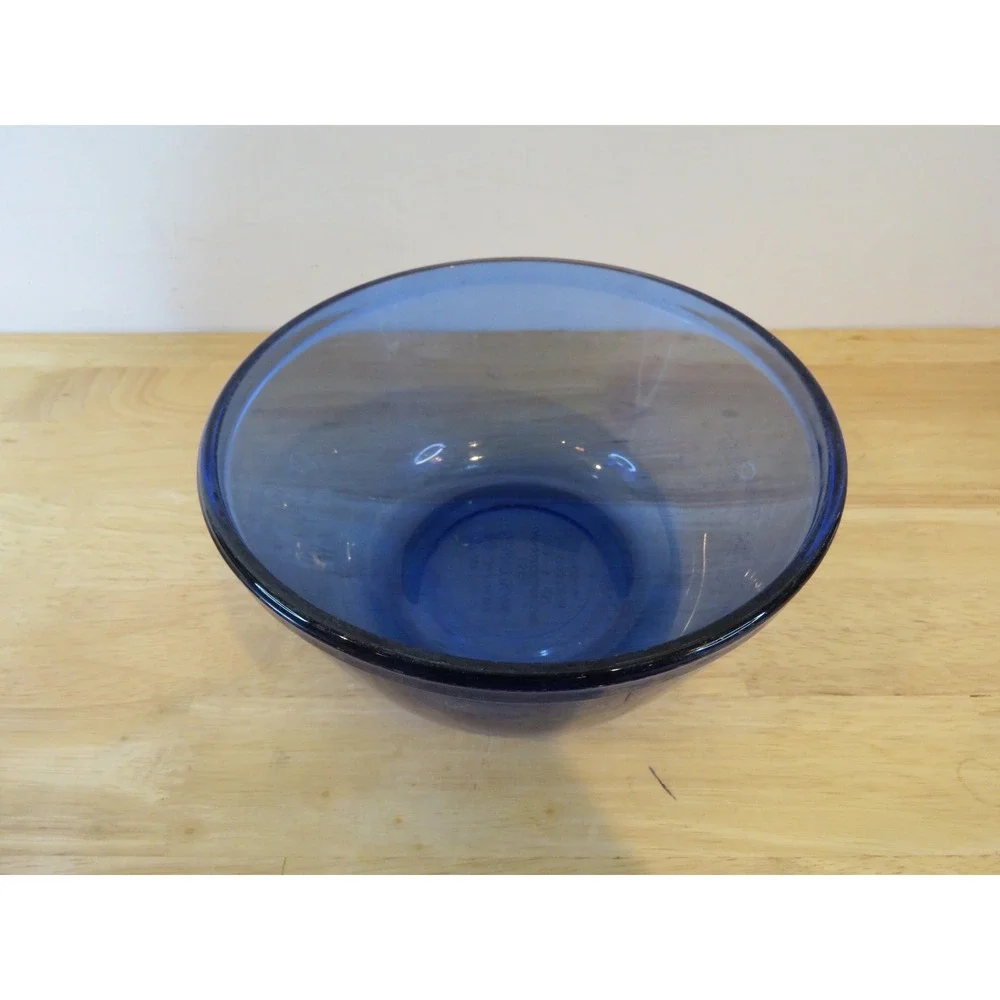 Vintage Set of 3 Anchor Hocking Ovenware Glassware Mixing Bowl Cobalt Blue